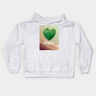 Love Nature No. 3: Green Valentine's Day Kids Hoodie